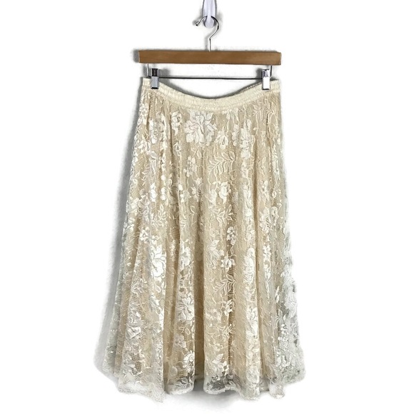 Vintage Guy Laroche SkirtLace A Line Midi Pleated